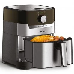 TEFAL 2-in-1-Heißluftfritteuse-Grill EY501D - schwarz - Edelstahl -Deutschland Haushalt Verkaufs-Shop 2816001200 06 1600Wx1600H