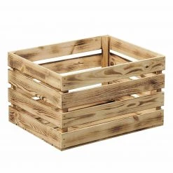 Aufbewahrungskiste - holzfarben - 47x36x28 cm