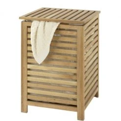 WENKO Wäschetruhe NORWAY - natur - Massivholz