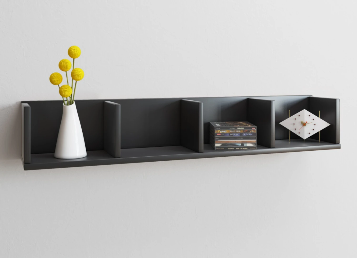 Wandregal HONSA - schwarz 4 Wandregal HONSA - schwarz – Bild 2
