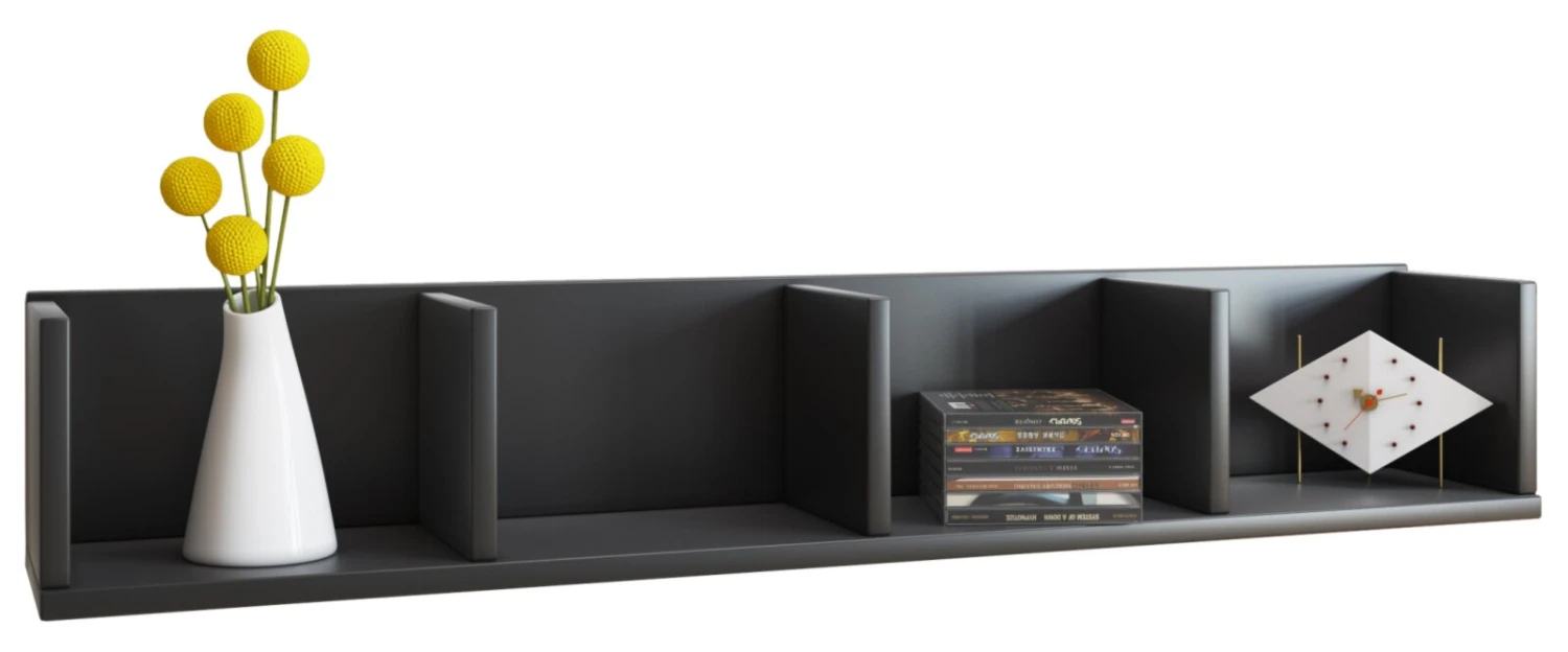 Wandregal HONSA - schwarz 3 Wandregal HONSA - schwarz