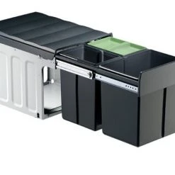 Einbau-Mülleimer PROFI - Schrankbreite ab 40 cm - 3-fach Trennung