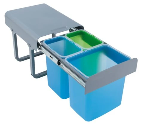 Einbau-Mülleimer - 3-fach Trennung 3 Einbau-Mülleimer - 3-fach Trennung