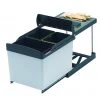 Einbau-Mülleimer SW - Schrankbreite ab 45 cm - 3-fach Trennung