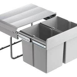 Einbau-Mülleimer SHORT - Schrankbreite 50 cm - 2-fach Trennung