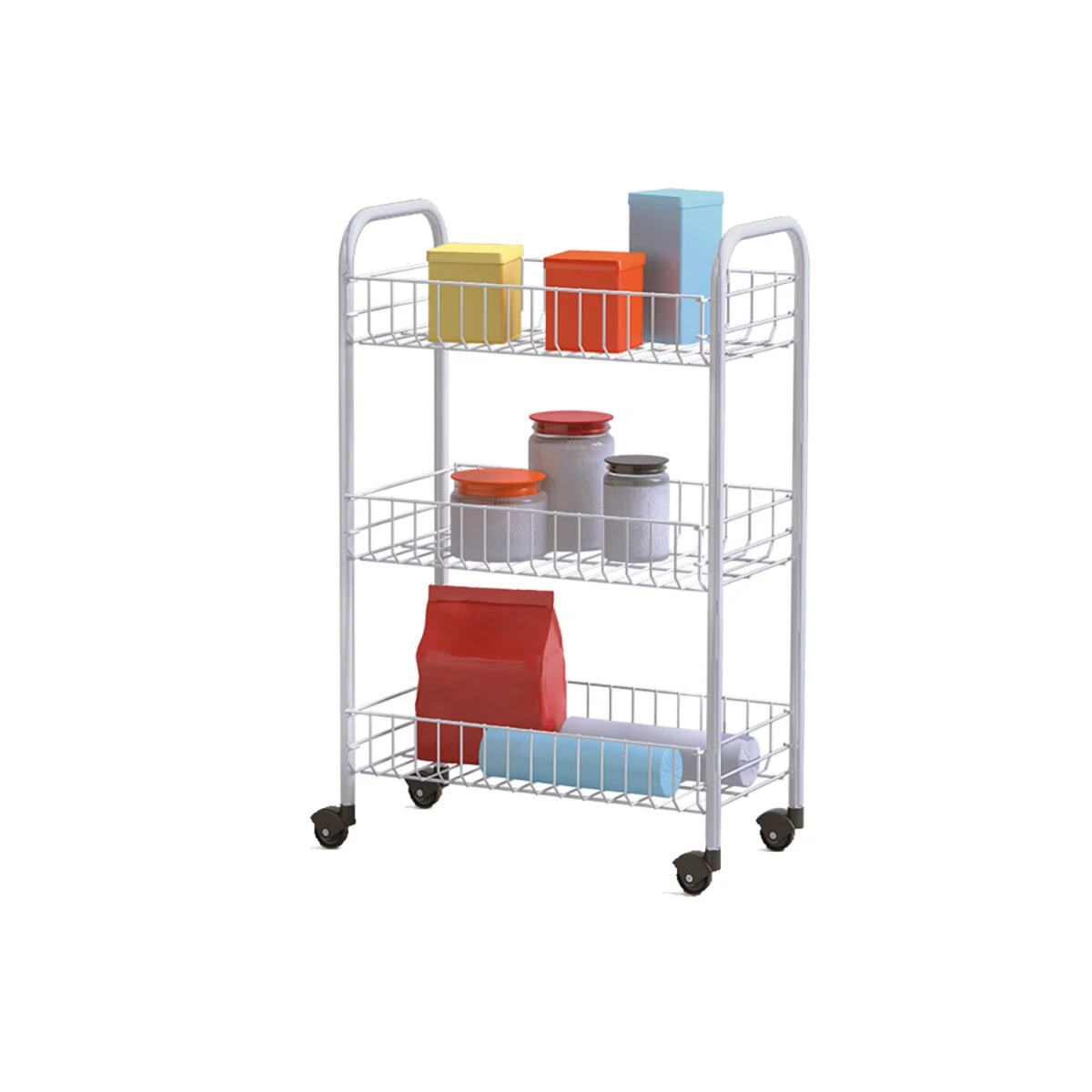 Küchenwagen - weiß - 3 Etagen 3 Küchenwagen - weiß - 3 Etagen