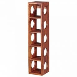 Weinregal - braun gebeizt - Sheesham massiv -Deutschland Haushalt Verkaufs-Shop 9002313300 04 1600Wx1600H