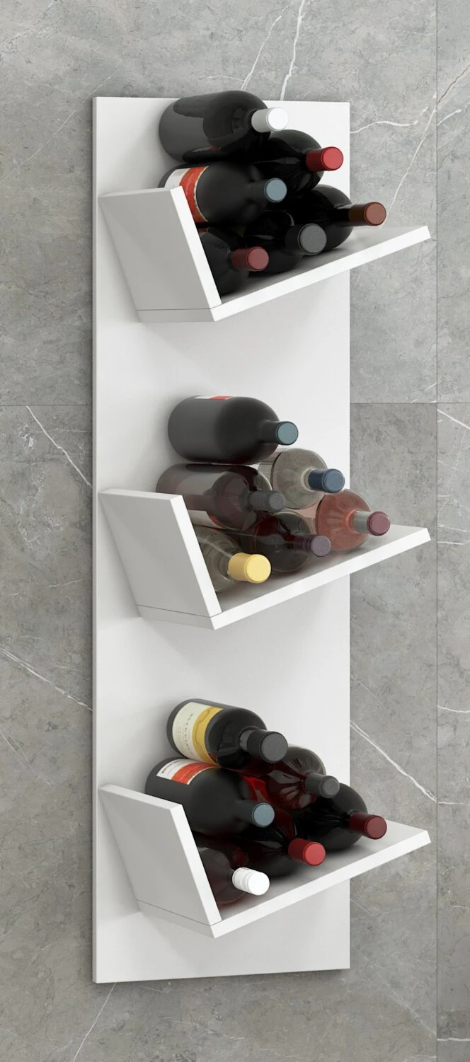 Weinregal VINOSI - weiß - Holz 4 Weinregal VINOSI - weiß - Holz – Bild 2