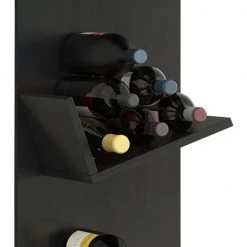 Weinregal VINOSI - schwarz - Holz