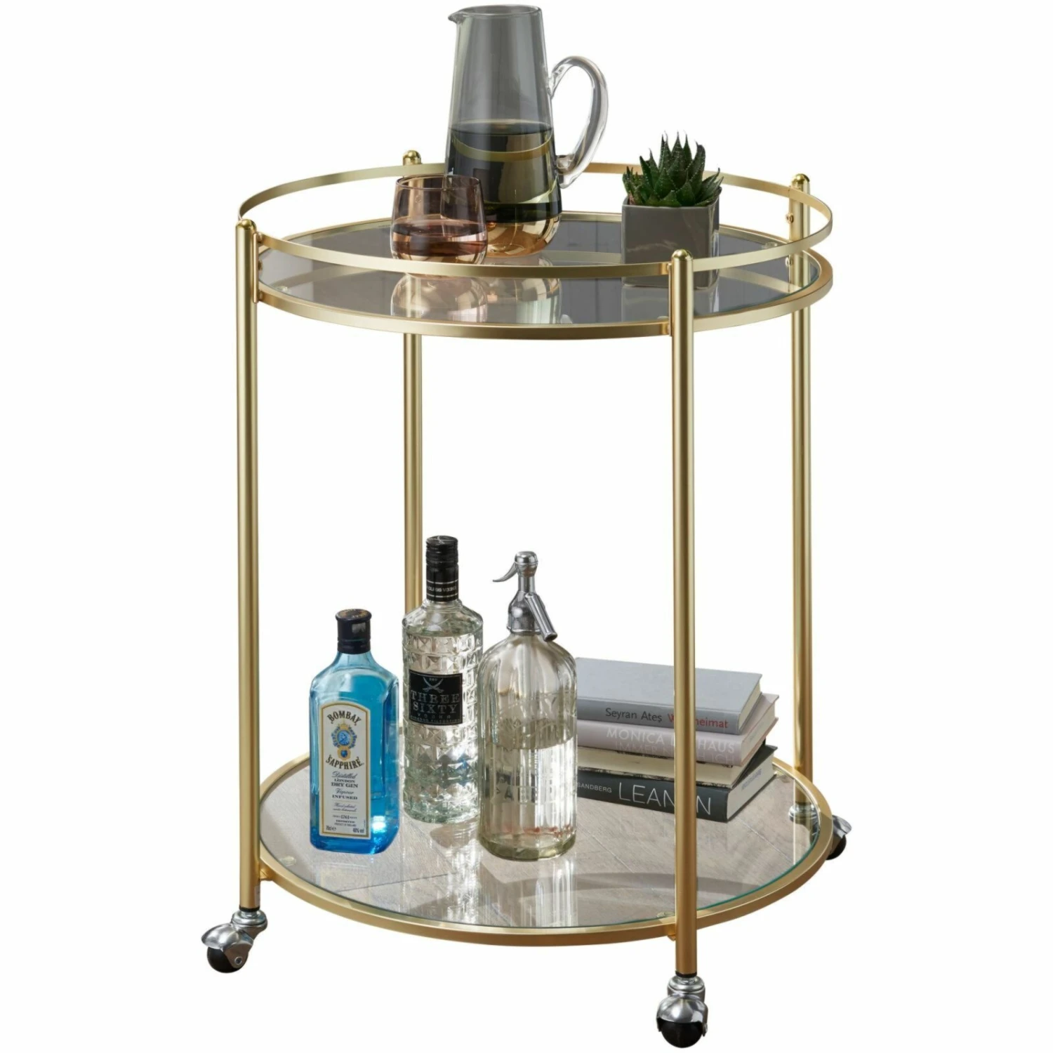 Servierwagen - gold-glas - 75 cm hoch 3 Servierwagen - gold-glas - 75 cm hoch