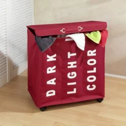 WENKO Wäschesammler - rot - 116 Liter -Deutschland Haushalt Verkaufs-Shop 9003872300 02 1600Wx1600H