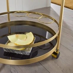 Servierwagen - goldfarben-schwarz - rund 11 Servierwagen - goldfarben-schwarz - rund -Deutschland Haushalt Verkaufs-Shop 9003877200 05 1600Wx1600H