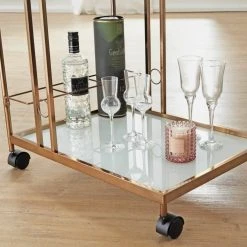 Servierwagen - kupferfarben-weiß - rechteckig -Deutschland Haushalt Verkaufs-Shop 9003877400 04 1600Wx1600H