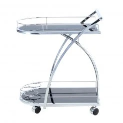 Servierwagen JAMES - schwarz-chromfarben - 2 Ablagen -Deutschland Haushalt Verkaufs-Shop 9003888000 05 1600Wx1600H