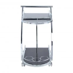 Servierwagen JAMES - schwarz-chromfarben - 2 Ablagen -Deutschland Haushalt Verkaufs-Shop 9003888000 06 1600Wx1600H