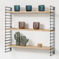 Bücherregal - Buche-schwarz - 3 Ablagen - 70 cm -Deutschland Haushalt Verkaufs-Shop 9005170400 04 1600Wx1600H