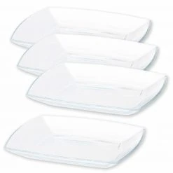 4-teiliges Teller-Set - Glas - klein - 19,5 cm