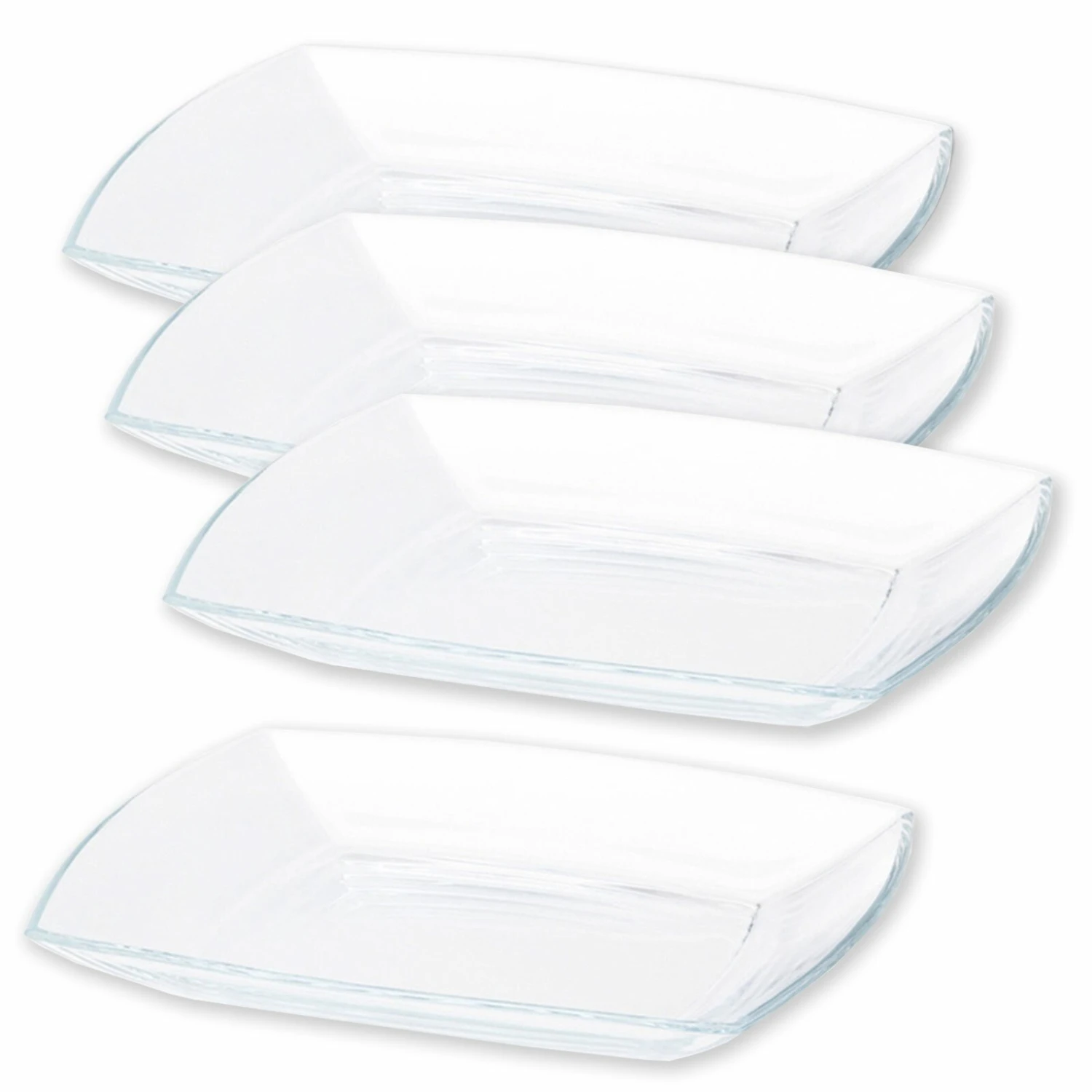 4-teiliges Teller-Set - Glas - klein - 19,5 cm 3 4-teiliges Teller-Set - Glas - klein - 19,5 cm