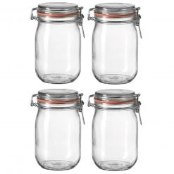 4-teiliges Set Einmachglas - 1 Liter