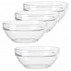 4-teiliges Glasschalen-Set - 14 cm - rund