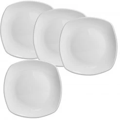 4-teiliges Dessertteller-Set - weiß - Ø 20,5 cm