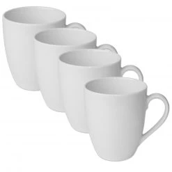 4-teiliges Kaffeebecher-Set - weiß - 300 ml