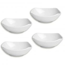 4-teiliges Salatschalen-Set - weiß - Ø 16 cm