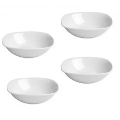 4-teiliges Salatschalen-Set - weiß - Ø 23 cm