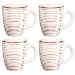 4-teiliges Kaffeebecher-Set - beige - 380 ml