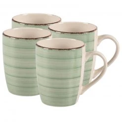 4-teiliges Kaffeebecher-Set - grün - 380 ml