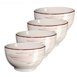 4-teiliges Müslischalen-Set - beige - Ø 14 cm