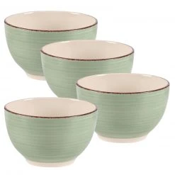 4-teiliges Müslischalen-Set - grün - Ø 14 cm